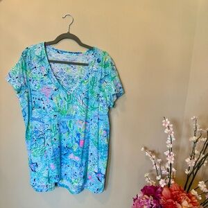 Lilly Pulitzer Etta Lilly Loves Texas Top in Size XL